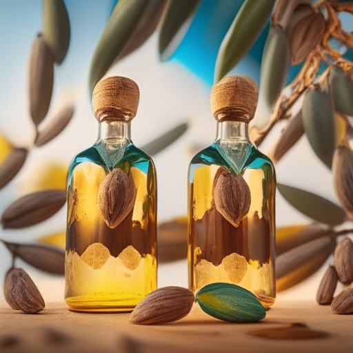 bottles of almond oil