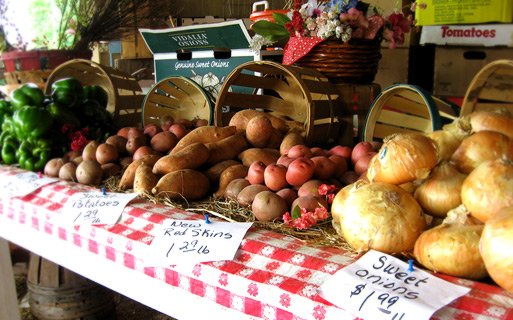 Fresh produce at a Farmers Market.
