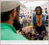 First Lady Michelle Obama at Washington DC farmers market
