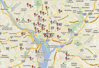 There are approximately 34 More Washington DC Farmers Market Locations - see interactive map in main District of Columbia directory by clicking link at the bottom of this page