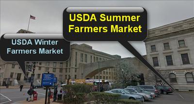 USDA Summer and Winter Farmers Market Locations, Wasington, DC